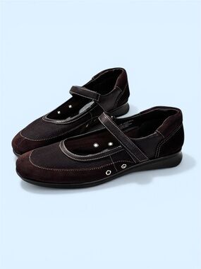 Aerosoles Uncle Gram Brown Mary Jane Strap Flats Shoes Women’s Size 9.5M Casual